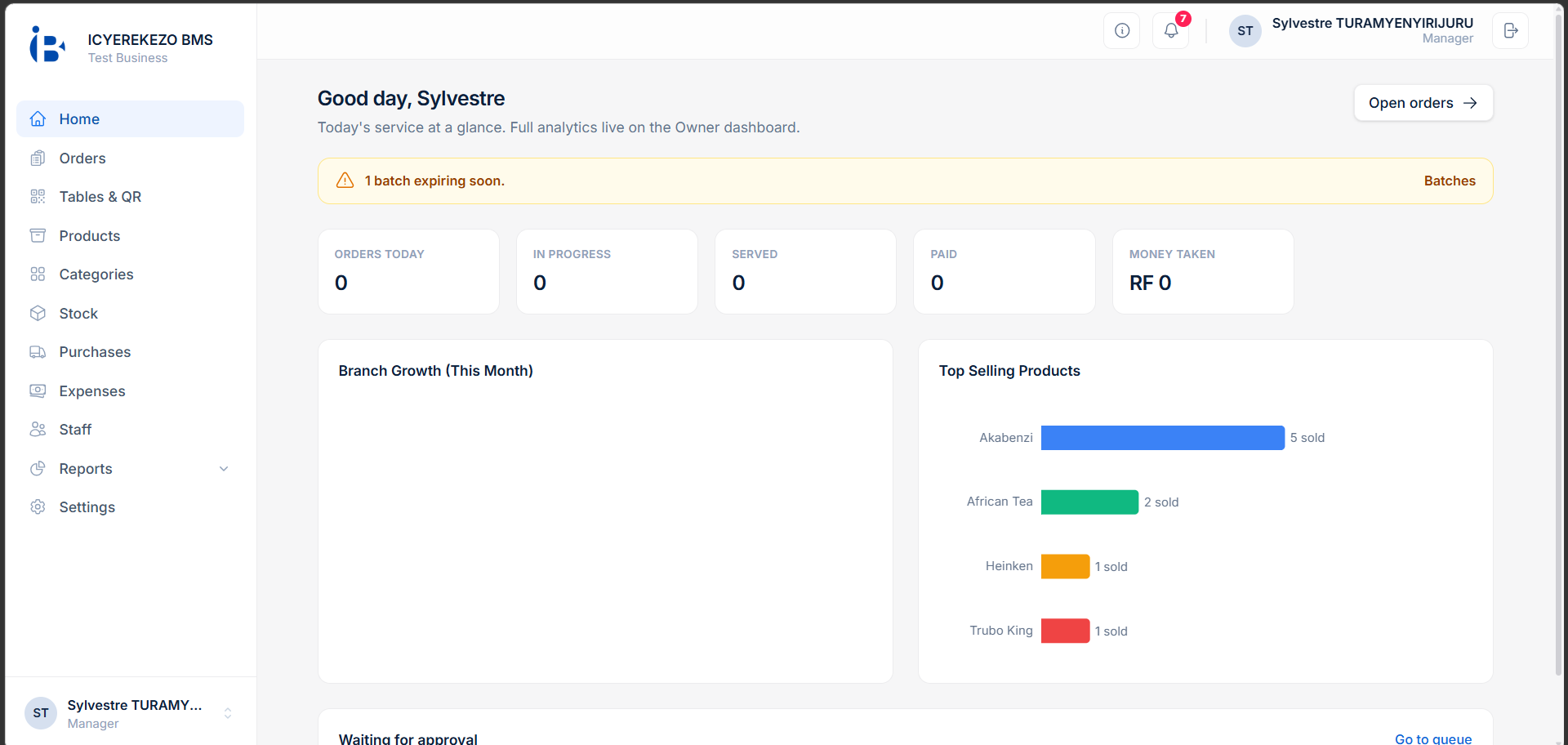 ICYEREKEZO BMS Enterprise Management System